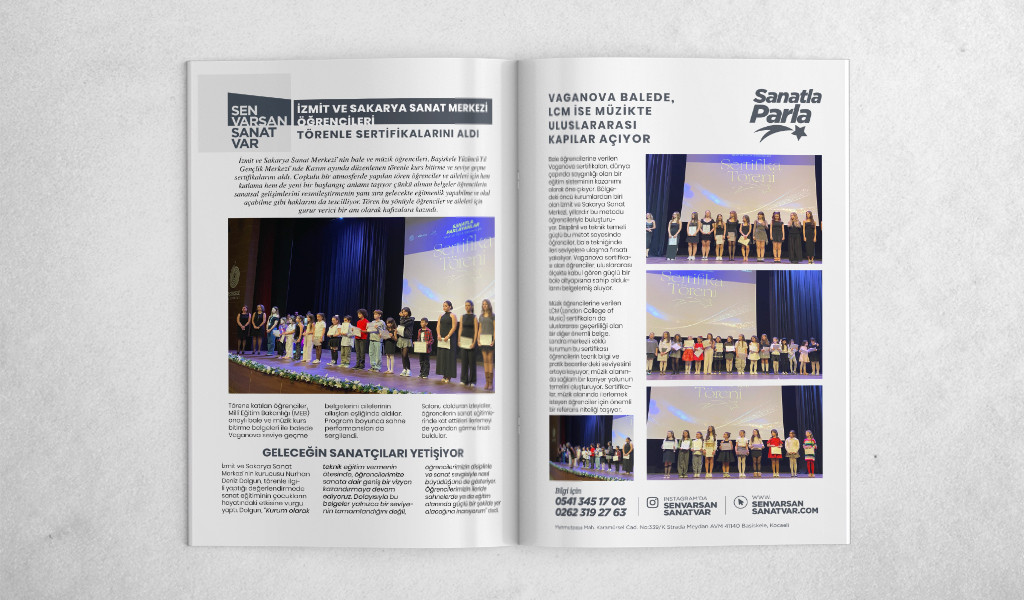 İzmit ve Sakarya Sanat Merkezi Öğrencileri  Törenle Sertifikalarını Aldı