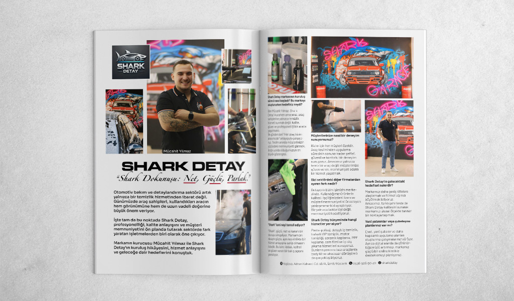 Shark Detay  “Shark Dokunuşu: Net, Güçlü, Parlak.”